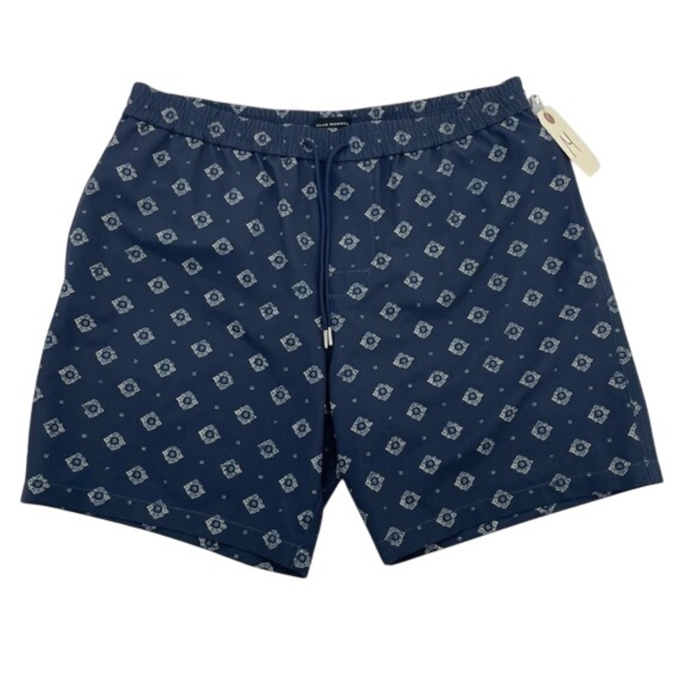 Club Monaco Swim Shorts Size M Navy New Medallion Print 795101086411